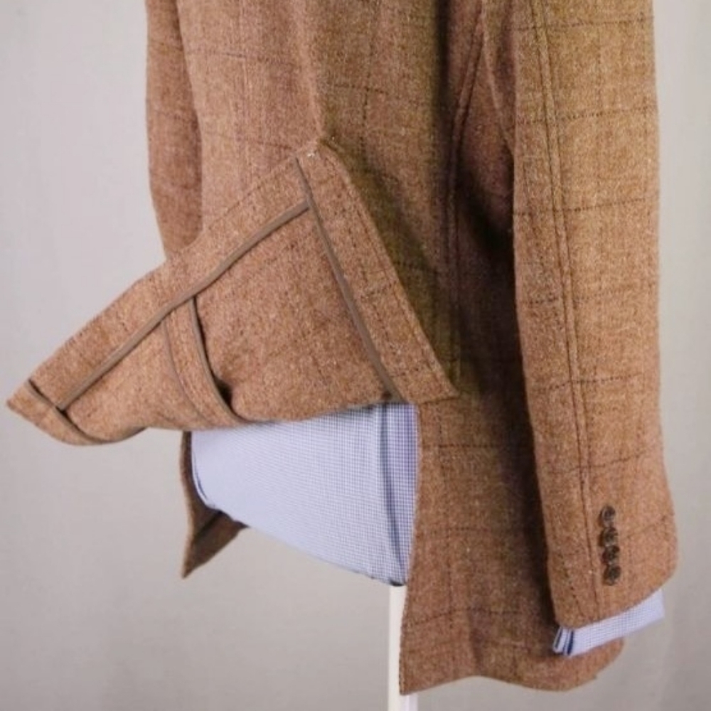 Timothy Everest Harris Tweed Brown Windowpane Blazer - Picture 6 of 11